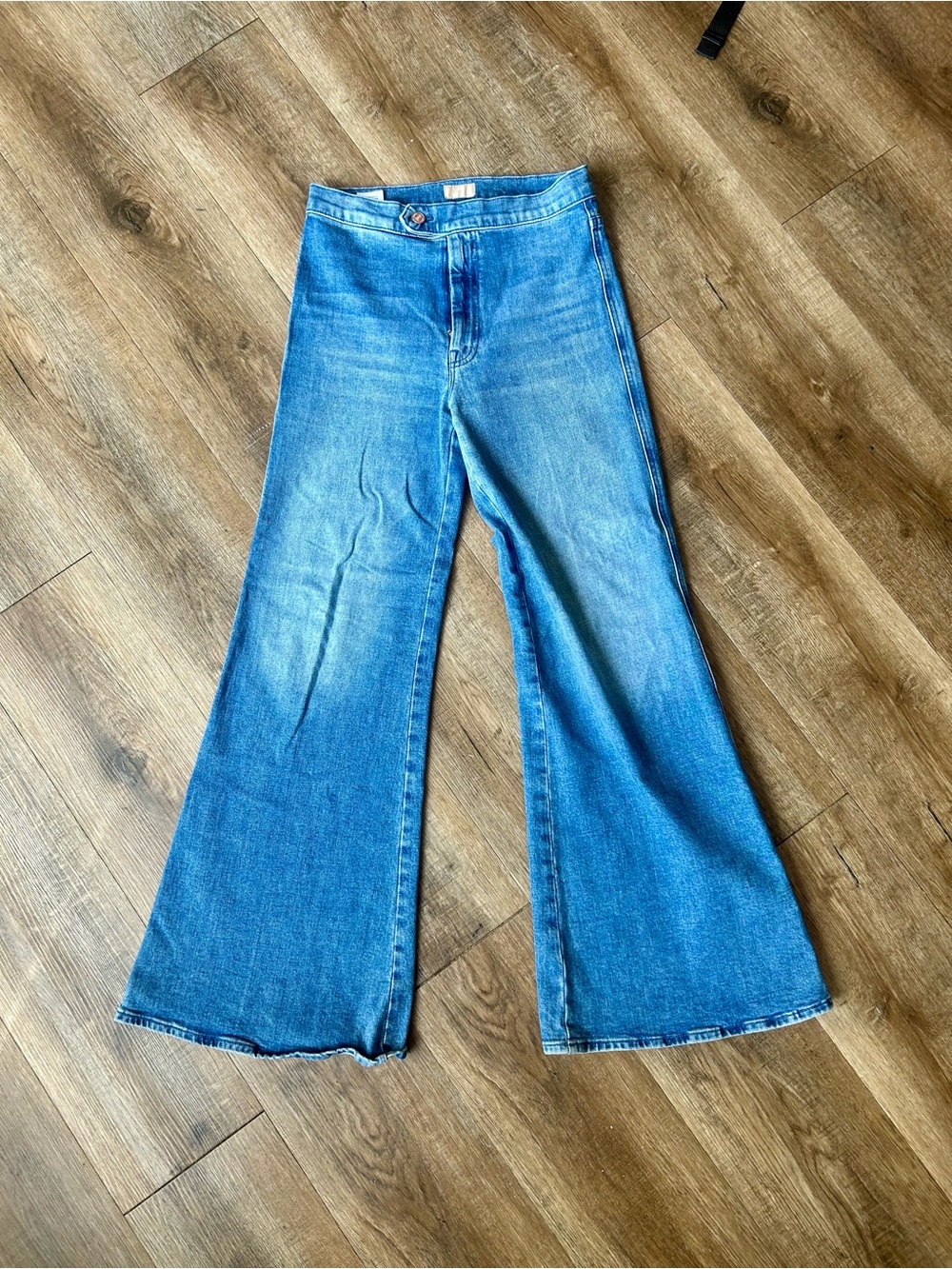 MOTHER denim flare wide leg jeans